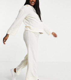 Домашние брюки кремового цвета с широкими штанинами от комплекта Pieces Maternity-Коричневый цвет