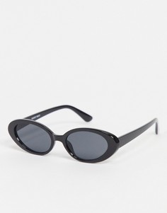 Черные солнцезащитные очки в овальной оправе Noisy May-Черный