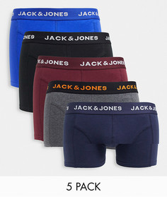 Набор из 5 боксеров-брифов с чехлом Jack & Jones-Черный цвет