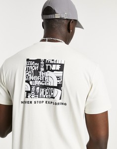 Белая футболка с логотипом The North Face Distorted-Белый