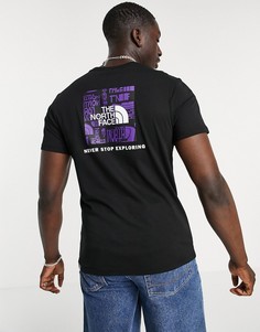 Черная футболка с логотипом The North Face Distorted-Черный цвет