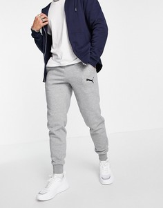 Серые джоггеры с логотипом в виде кошки Puma Essentials-Серый