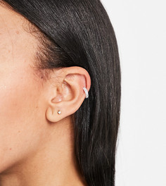 Кафф из стерлингового серебра со стразами ASOS DESIGN-Серебристый