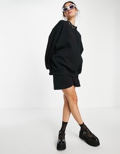 Черный oversized-свитшот с дизайном «кокон» и акцентным швом ASOS DESIGN-Черный цвет