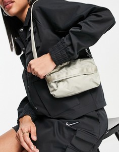 Светло-бежевая сумка через плечо с карманами Nike Futura Luxe-Белый