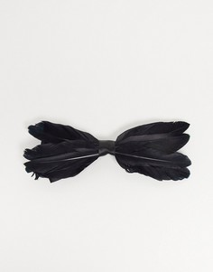 Галстук-бабочка с перьями Topman-Черный