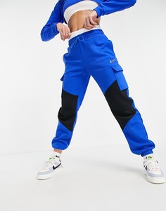 Черно-синие брюки карго Nike Dance-Голубой