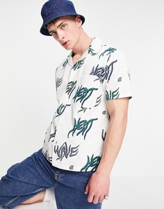 Кремовая рубашка с принтом "Heatwave" Carhartt WIP-Белый