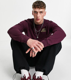 Бордовый лонгслив с логотипом New Balance – эксклюзивно для ASOS-Красный