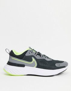 Серые кроссовки Nike Running React Miler 2-Серый