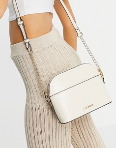 Формованная сумка через плечо цвета слоновой кости с крокодиловым узором Steve Madden Bcherrie-Белый