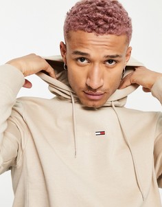 Худи бежевого цвета с логотипом Tommy Jeans-Светло-бежевый
