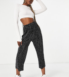 Плиссированные кюлоты в горошек ASOS DESIGN Tall-Черный цвет