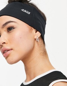 Повязка на голову для бега из дышащего трикотажа ASOS 4505-Черный цвет