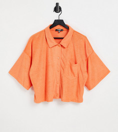 Оранжевая махровая рубашка-туника от комплекта Missguided Plus-Оранжевый цвет
