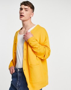 Oversized-кардиган желтого цвета ASOS DESIGN-Желтый