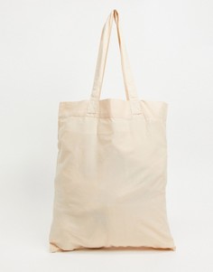 Кремовая сумка-тоут из органического хлопка ASOS DESIGN-Нейтральный