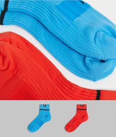 Набор из 2 пар укороченных носков голубого и красного цветов Nike Essential-Красный