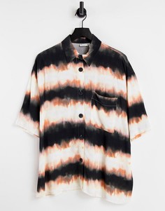 Рубашка с короткими рукавами и принтом тай-дай ASOS DESIGN-Многоцветный