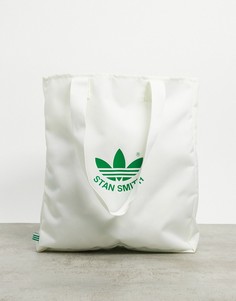 Белая сумка-тоут с принтом логотипа Stan Smith adidas Originals-Белый