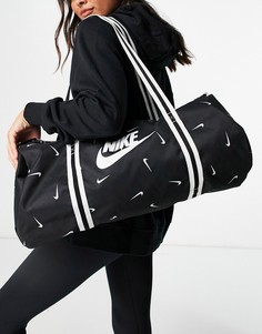 Черная спортивная сумка Nike Heritage-Черный цвет