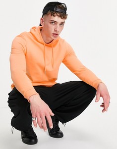 Удлиненный оранжевый худи из органического хлопка ASOS DESIGN-Оранжевый цвет