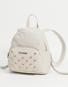 Кремовый рюкзак с заклепками Love Moschino-Красный