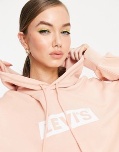 Укороченный худи персикового цвета с графическим логотипом Levis-Розовый цвет Levis®