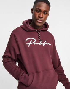 Худи бордового цвета River Island Prolific-Красный