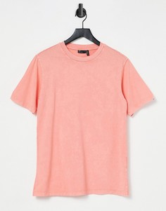 Oversized-футболка выбеленного кораллового цвета ASOS DESIGN-Розовый цвет