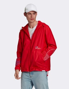 Красная куртка-ветровка adidas Originals FTO-Красный