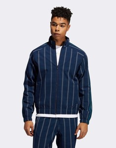 Темно-синяя спортивная куртка в полоску adidas Originals-Темно-синий