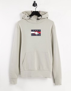 Худи серого цвета в стиле унисекс с принтом "One Planet" на спине Tommy Hilfiger-Серый