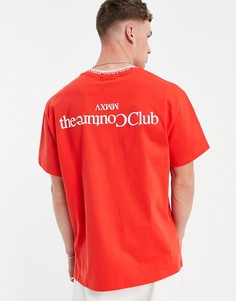 Красная свободная футболка с принтом на груди и спине The Couture Club-Красный