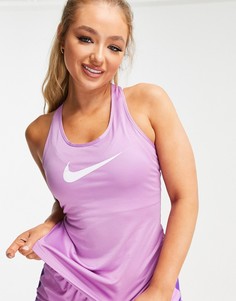 Сиреневая майка с логотипом-галочкой Nike Training Balance-Фиолетовый цвет