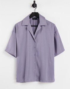 Сиреневая свободная пижамная рубашка ASOS DESIGN-Фиолетовый цвет