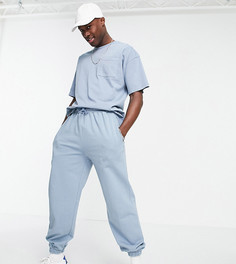 Голубые выбеленные oversized-джоггеры от комплекта New Look-Голубой