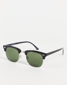 Черные солнцезащитные очки в стиле ретро Selected Homme-Черный цвет