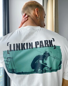Белая свободная футболка с принтом "Linkin Park" ASOS DESIGN-Нейтральный