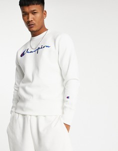 Белый свитшот с логотипом Champion Reverse Weave