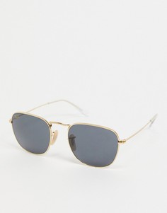 Солнцезащитные очки в золотистой квадратной оправе в стиле унисекс Ray-Ban-Золотистый