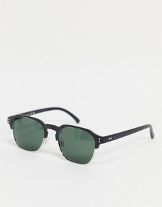 Черные солнцезащитные очки в стиле ретро River Island-Черный цвет