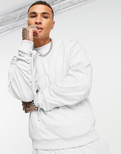 Белый oversized-свитшот со сборками на рукавах (от комплекта) ASOS DESIGN