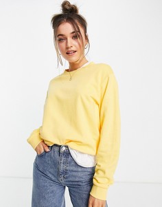 Свитшот из органического хлопка лимонного цвета ASOS DESIGN-Желтый