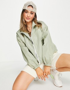 Шалфейно-зеленая укороченная куртка-дождевик ASOS DESIGN-Зеленый цвет