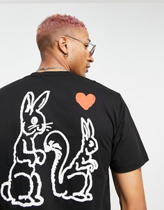 Черная футболка с принтом на спине Vans Summer of Love-Черный цвет