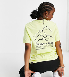 Желтая футболка с принтом гор The North Face – эксклюзивно для ASOS-Желтый