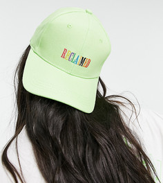Зеленая кепка с вышитым радужным логотипом Reclaimed Vintage Inspired-Зеленый цвет