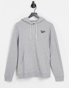 Серый худи с маленьким логотипом Reebok Classics