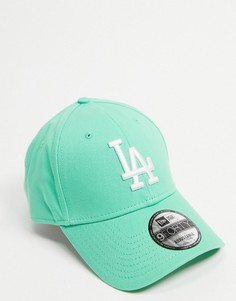 Зеленая бейсболка с логотипом команды Los Angeles Dodgers New Era 9FORTY-Зеленый цвет
